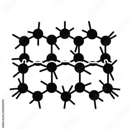 Fotografie Silicon crystal lattice structure diagram