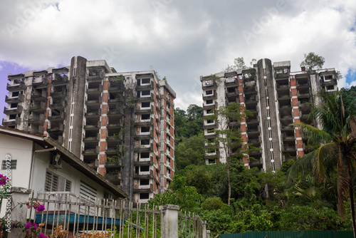 Canvas Print Haunted Highland Towers Abandoned Ruins in Selangor Malaysia