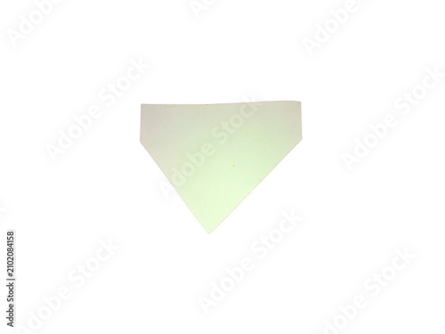 White home plate for baseball field game on a sports ground isolated on transparent background