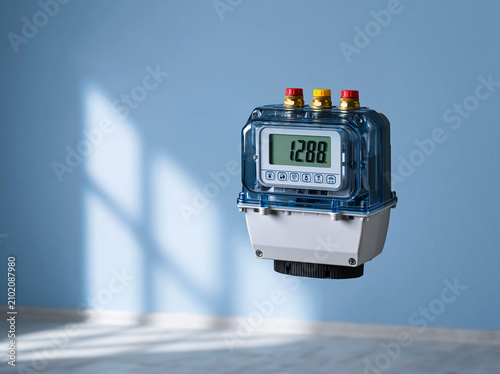 Modern Digital Utility Meter – Smart Energy Monitoring, Electricity Management and Industrial Technology Concept