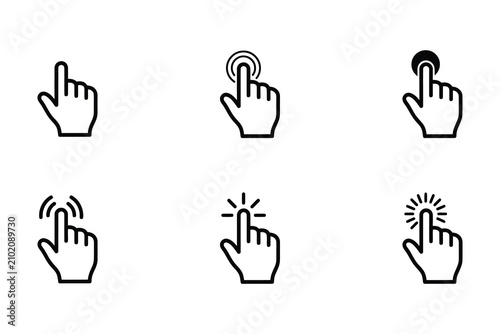 Hand cursor pointer for touchscreen and mouse interaction in user interface web navigation