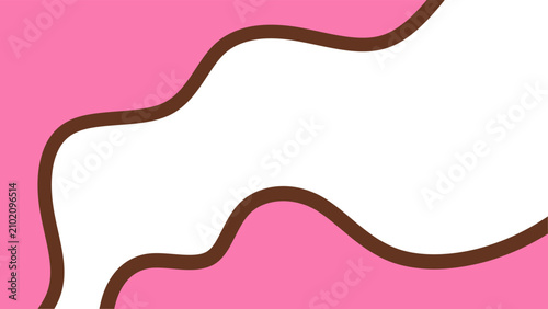 Canvastavla Sweet melting chocolate and pink strawberry icing glaze background