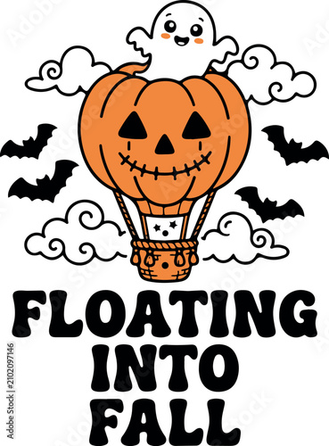 Funny Halloween T-Shirt Design with Spooky Quote, Cute Ghost, Pumpkin, Witch, Skeleton, Trick or Treat Graphic