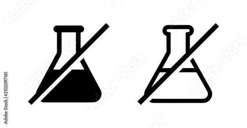 Photography No chemicals or chemical-free icon, natural ingredients and toxic-free symbol