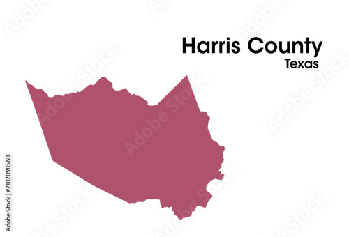 harris County map in vectors