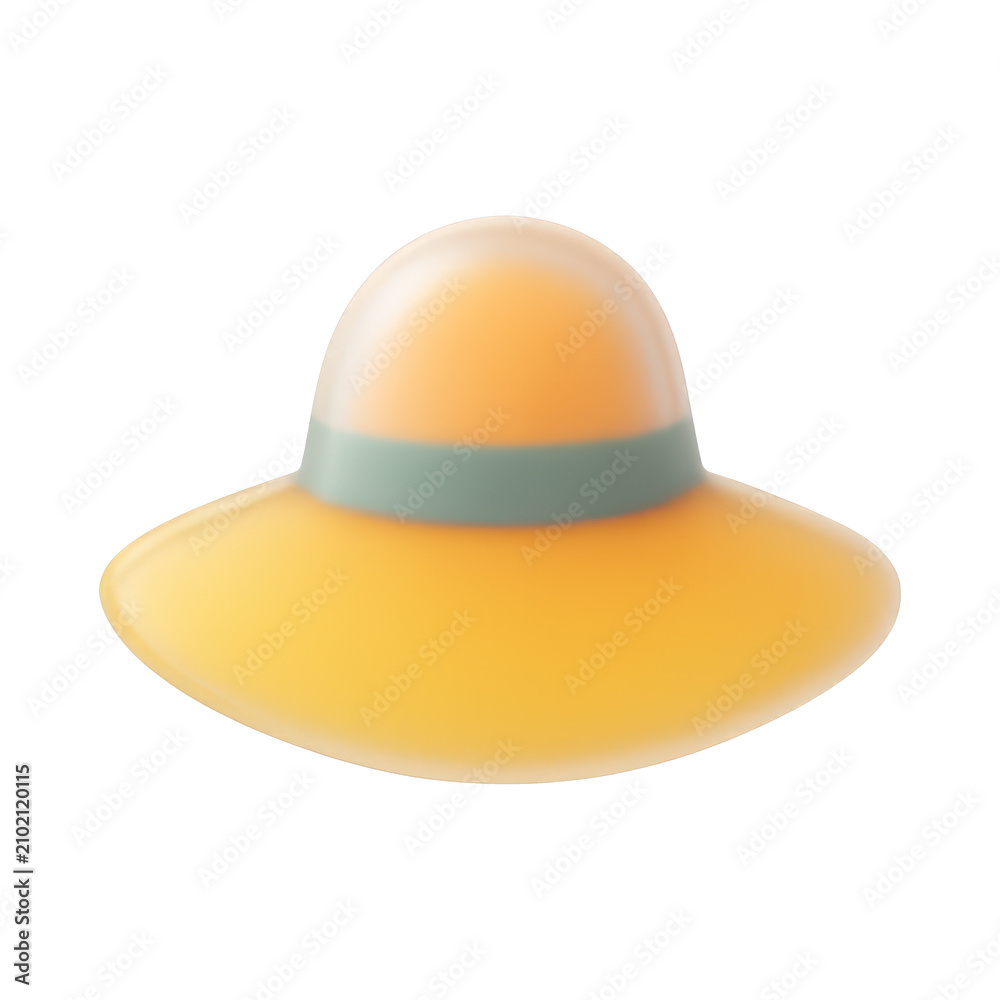 Fototapeta premium PNG Stylish summer hat illustration.