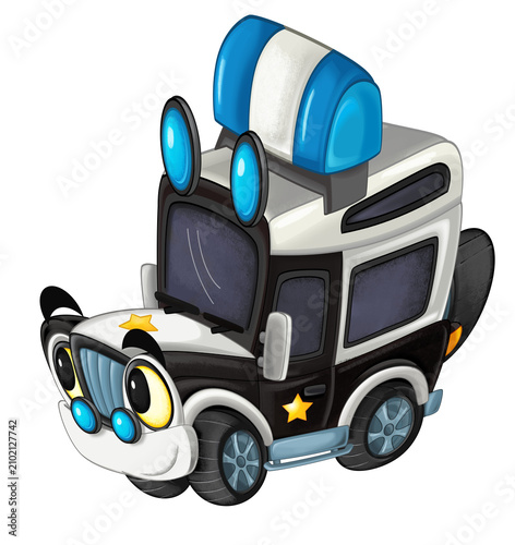 Coloring page off road police car vehicle coloring page isolated illustration for kids