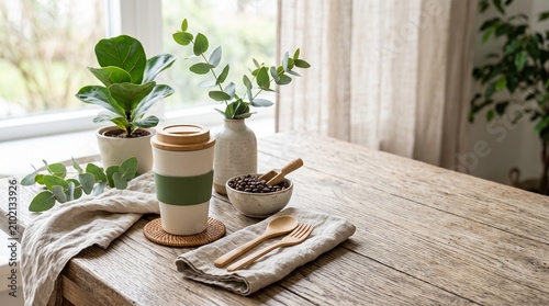Sustainable Lifestyle Enjoying Coffee on International Coffee Day