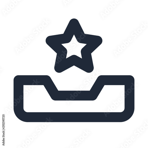Foto Priority inbox tray with star