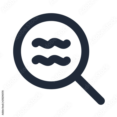 Tableau sur toile Fuzzy match approximate search waves line icon