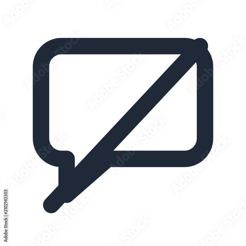 Photos Hide Comment Slash Bubble Icon