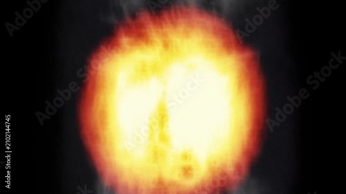 Bright Yellow Magical Fire Flame, smoke Green Screen overlay animation 