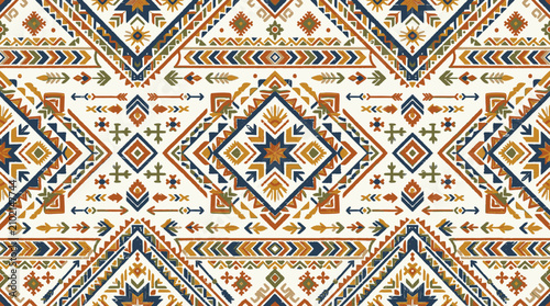Colorful geometric pattern with shapes.