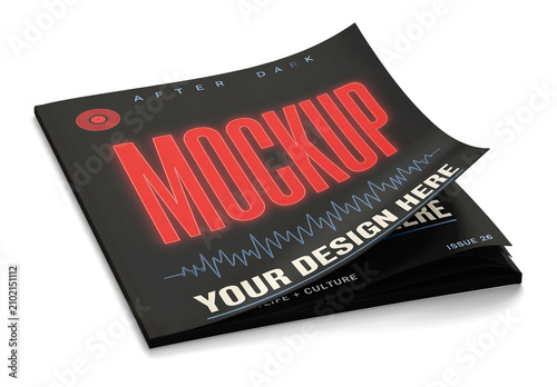 Magazine Curled Cover Mockup