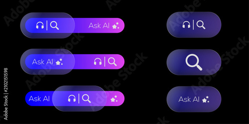 Bild auf Leinwand Neon circle effects pack glowing rings for digital art and graphic design