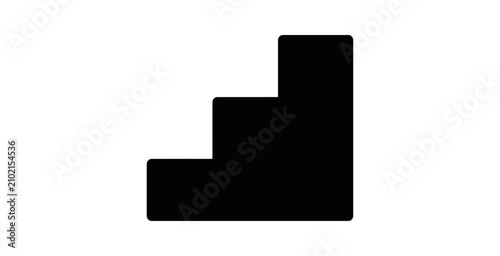 Minimalist Stairs Icon Vector