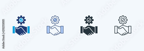 Cuadro en lienzo Agreement Multiple Style Icon Collection
