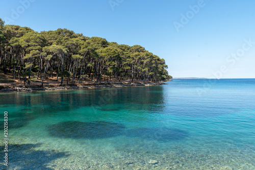 The crystal-clear sea of ​​the island of Cres, near Mali Lošinj, Croatia.