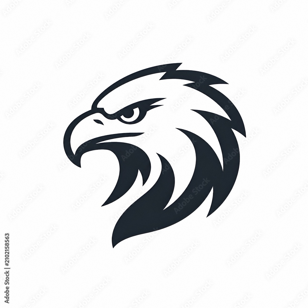 Fototapeta premium Minimalist Eagle Head Logo Vector Illustration