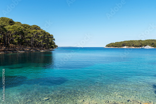 The crystal-clear sea of ​​the island of Cres, near Mali Lošinj, Croatia.