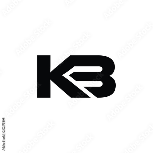Bild auf Leinwand letter kb logo design vector