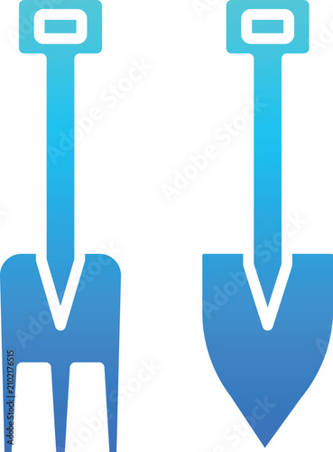 gardening tool glyph gradient icon