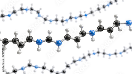 Molecular Structure on White Background | Chemical Bond Science Visualization | Biotechnology and Organic Chemistry Concept