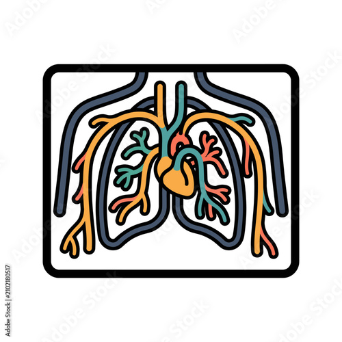 Blood Vessel Angiography Scan Icon for Vascular Care