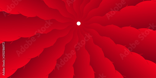 Canvastavla Vibrant red abstract texture with smooth flowing patterns and a bright white cen