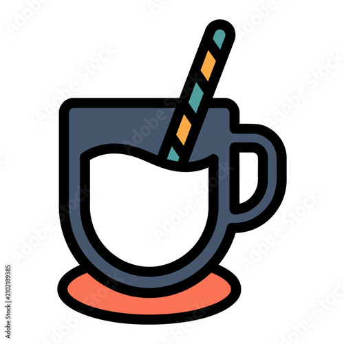 Foto Contrast Barium Liquid Cup Icon for Gastric Scan