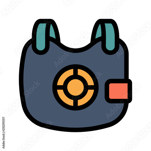 Gonadal Lead Shield Protector Icon for X-Ray Safety