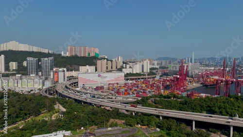 July 11 2026 Busy coastal expressway highway connects dense suburban districts.