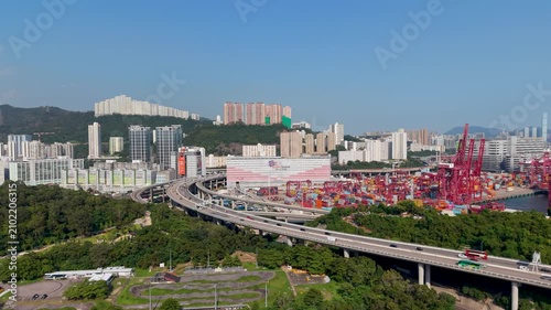 July 11 2026 Busy coastal expressway highway connects dense suburban districts.