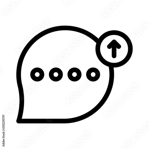 Fotografia outgoing line icon