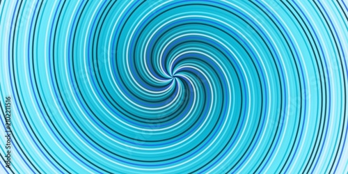 Foto Abstract blue circular vortex background with rotating spiral line art