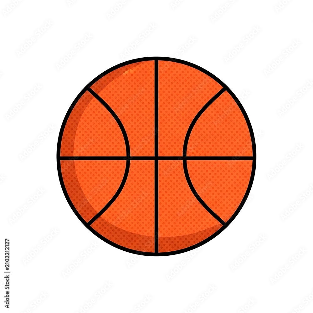 Fototapeta premium Close-up of a basketball with black seams round shape slam dunk three pointer fast break pick and roll zone defense man to man basketball equipment competition athletic