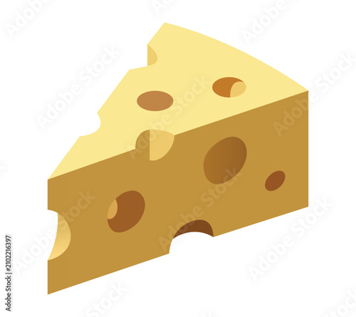 triangle cheese slice 3d origami cartoon