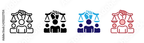 Civil Right Icons, Multi Style Icon Set