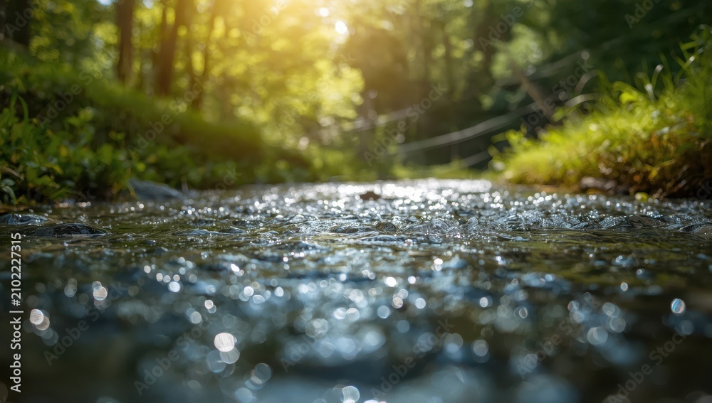 Fototapeta premium Atmosphere, backdrop, haze, detail, stream, setting, movement, woods