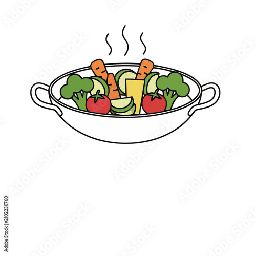 Steaming Bowl of Vegetables