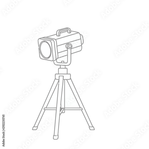 Spotlight on tripod
