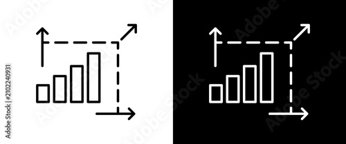 Cuadro en lienzo Scalability white and black icon set design