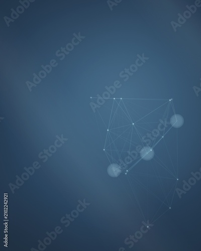 Obraz na płótnie Abstract Network of Points and Lines