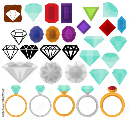 Gemstones and Jewelry Symbols and Objects
