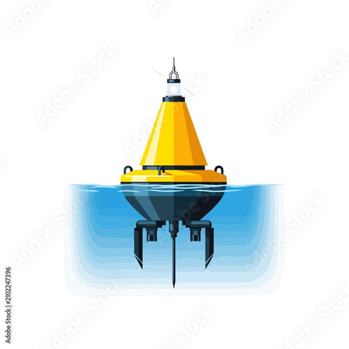 Fotografie Environmental Monitoring Buoy Robot on Water