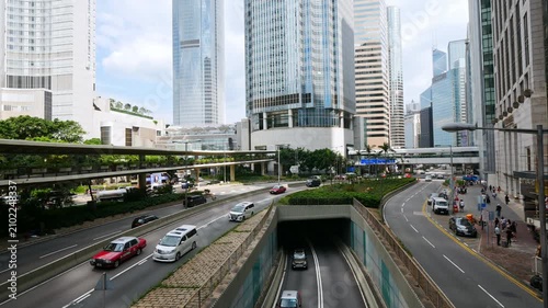 4K Time lapse of Hong Kong central and city traffic
