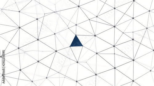 Naklejka Abstract network pattern with central triangle
