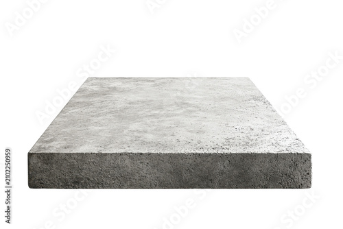 Gray Concrete Slab with Rough Textured Surface on Black Background