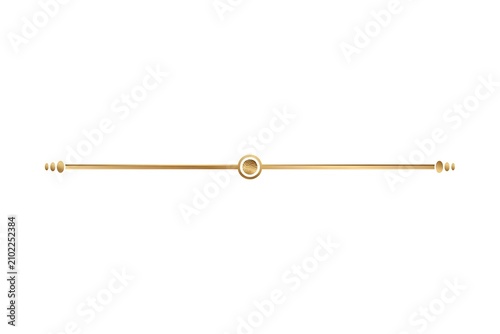 Ornate Gold Horizontal Line Divider with Textured Circle