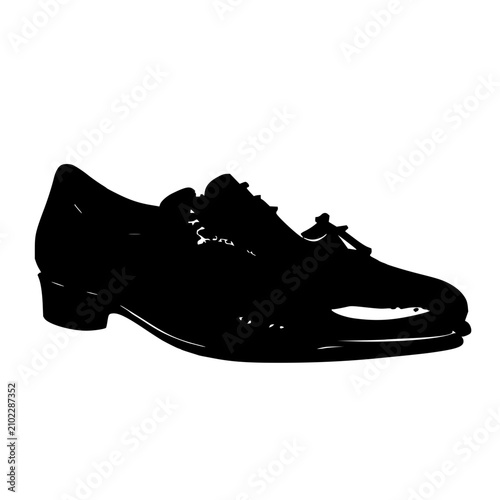 Foto Classic brogue shoes silhouette set with intricate perforated details featuring